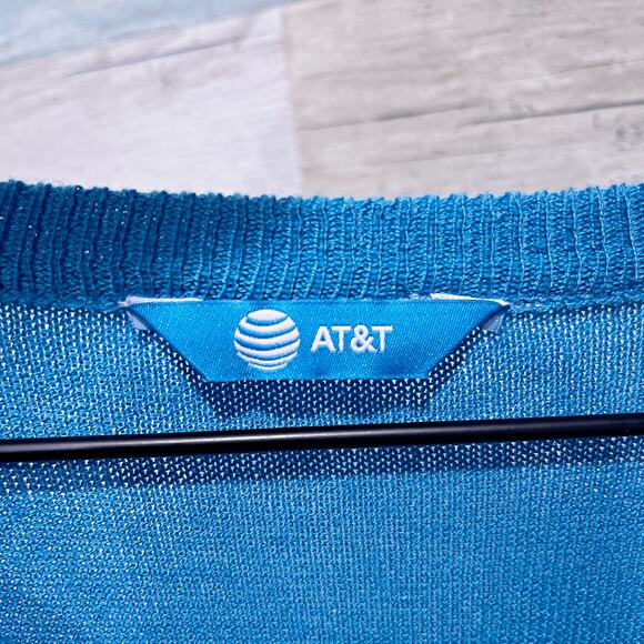 AT&T Internet Employee Crewneck Sweater Blue Lightweight Soft Mens 3XL XXL - Picture 6 of 7